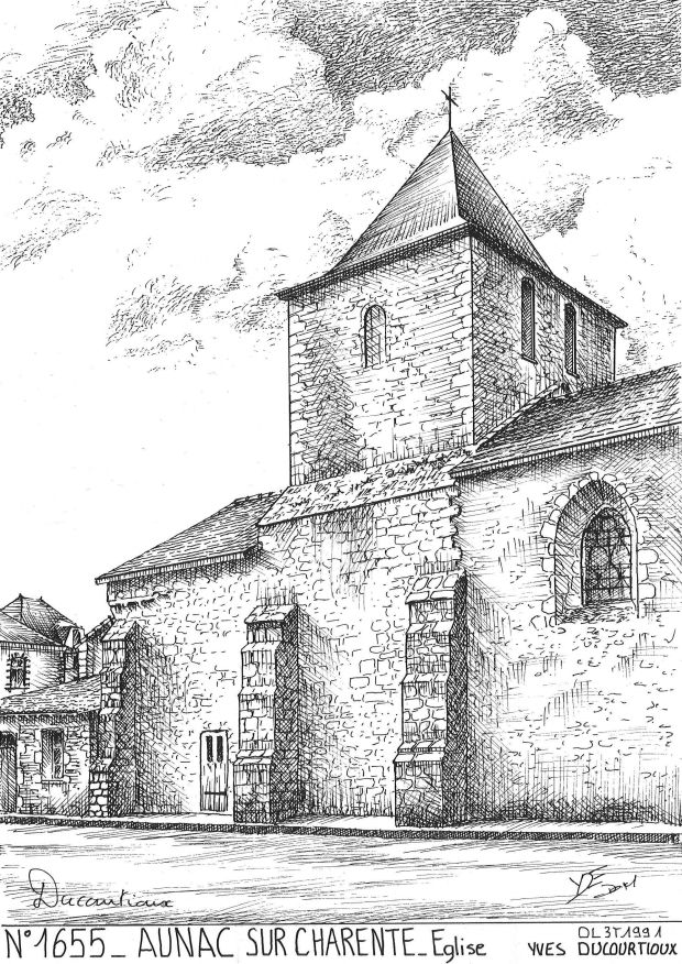 N 16055 - AUNAC SUR CHARENTE - église
